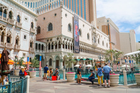 The Venetian Hotel and Casino in Las Vegas - LAS VEGAS - NEVADA - APRIL 23, 2017のeditorial素材