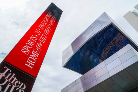 Futuristic Linq Hotel in Las Vegas - LAS VEGAS - NEVADA - APRIL 23, 2017のeditorial素材