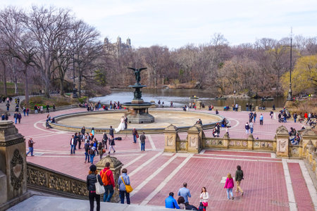 New York Central Park - a beautiful place to relax - MANHATTAN / NEW YORK - APRIL 2 , 2017のeditorial素材