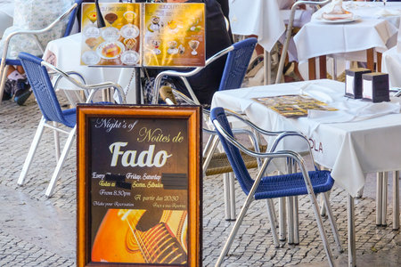 Fado night advertising in Lisbon - LISBON - PORTUGAL - JUNE 17, 2017のeditorial素材