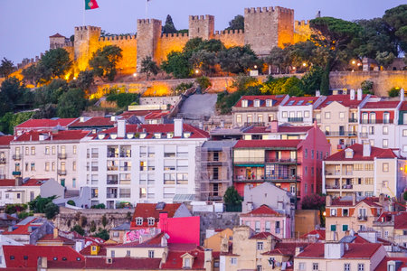 Saint George Castle in Lisbon - LISBON - PORTUGAL - JUNE 17, 2017のeditorial素材