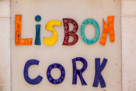 Lisbon Cork - very popular in the city - LISBON - PORTUGAL - JUNE 17, 2017のeditorial素材