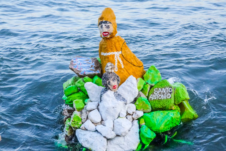 Amazing stone sculptures at the banks of Tagus river in Lisbonのeditorial素材