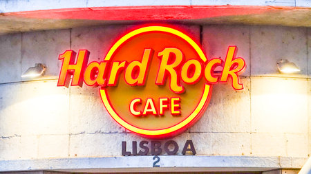 Hard Rock Cafe Lisbon - The famous restaurant in Lisbonのeditorial素材