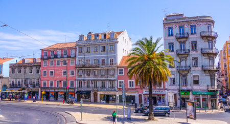Beautiful buildings and street views in Lisbon