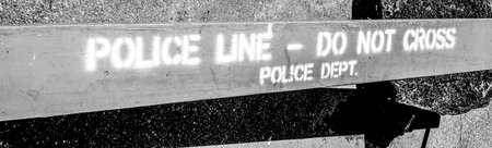Police Line - Do not Cross- MANHATTAN - NEW YORK - APRIL 1, 2017のeditorial素材