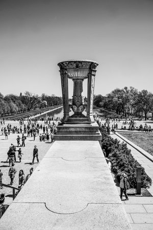 At the Lincoln Memorial in Washington DC - WASHINGTON / DISTRICT OF COLUMBIA - APRIL 8, 2017のeditorial素材
