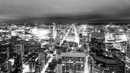 Beautiful Philadelphia at night - great aerial view - PHILADELPHIA - PENNSYLVANIA - APRIL 7, 2017のeditorial素材