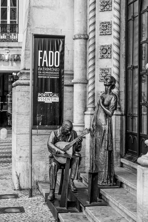 Fado sculptures in Lisbon - LISBON / PORTUGAL - JUNE 17, 2017のeditorial素材