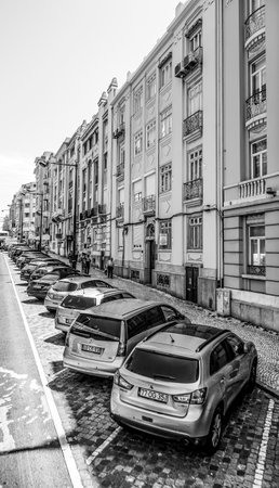 The colorful buildings of Lisbon - LISBON / PORTUGAL - JUNE 14, 2017のeditorial素材