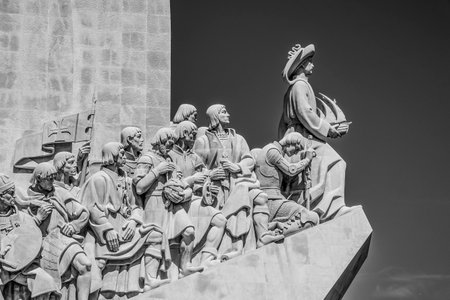 Famous landmark in Lisbon Belem - The Monument of Discoveries at Tagus River - LISBON / PORTUGAL - JUNE 14, 2017のeditorial素材