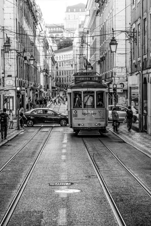 Sightseeing in Lisbon - the historic district - LISBON / PORTUGAL - JUNE 16, 2017のeditorial素材