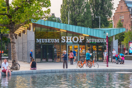 Museum Shop at Museum Square Amsterdam - AMSTERDAM - THE NETHERLANDS - JULY 20, 2017のeditorial素材