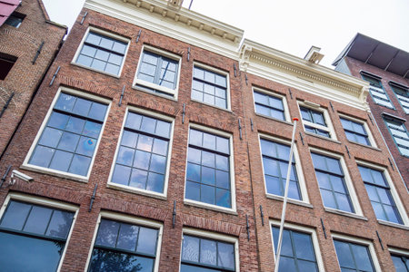 The famous Anne Frank House in Amsterdam - AMSTERDAM - THE NETHERLANDS - JULY 20, 2017のeditorial素材