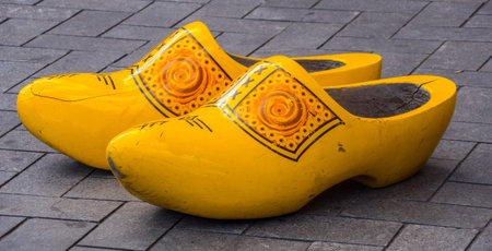 The famous wooden shoes of Holland - typical for Amsterdamのeditorial素材