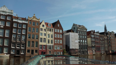 The beautiful buildings around the canals of Amsterdam - AMSTERDAM - THE NETHERLANDS - JULY 19, 2017のeditorial素材