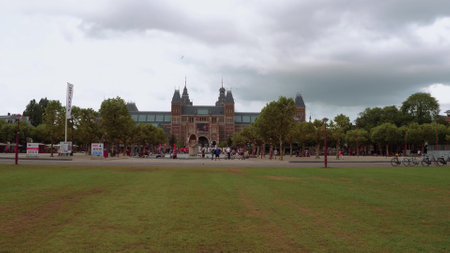 Big concert hall at Museum Square in Amsterdam - AMSTERDAM - THE NETHERLANDS - JULY 19, 2017のeditorial素材