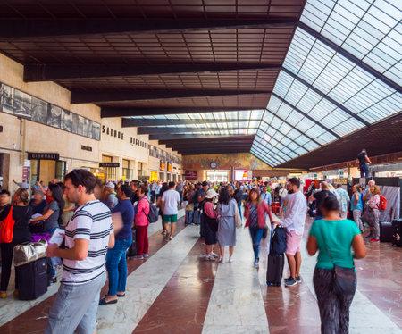 Florence Central Train Station SMN - FLORENCE /TUSCANY ITALY - SEPTEMBER 13, 2017のeditorial素材