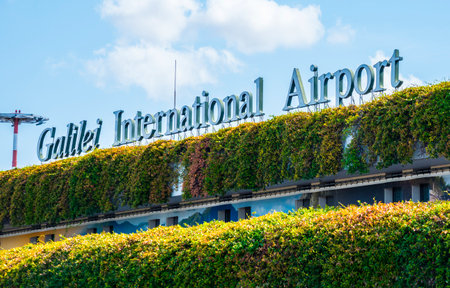 Galileo International Airport in Pisa - PISA / TUSCANY ITALY - SEPTEMBER 13, 2017のeditorial素材