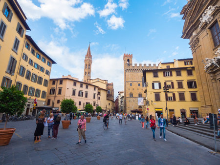 The historic district of Florence - FLORENCE / ITALY - SEPTEMBER 12, 2017のeditorial素材