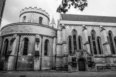The famous Temple Church in the City of London - LONDON / GREAT BRITAIN - SEPTEMBER 19, 2016のeditorial素材