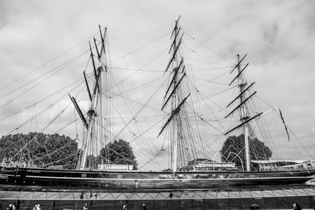 Big tourist attraction at London Greenwich - The Cutty Sark - LONDON / GREAT BRITAIN - SEPTEMBER 19,...