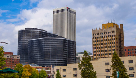 The beautiful city center of Tulsa Oklahoma - TULSA - OKLAHOMA - OCTOBER 17, 2017のeditorial素材
