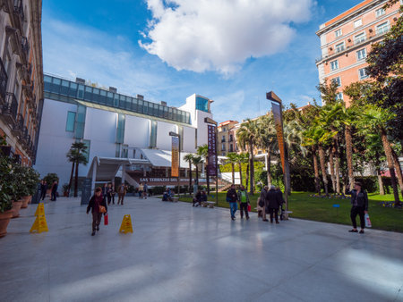 Famous museum Thyssen Bornemisza in Madrid - MADRID / SPAIN - FEBRUAR 21, 2018のeditorial素材