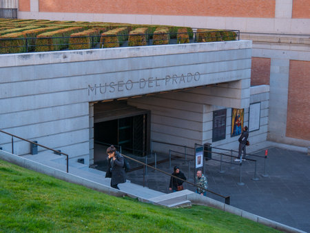 Famous museum in Madrid called Museo del Prado - Prado Museum - MADRID / SPAIN - FEBRUAR 21, 2018のeditorial素材