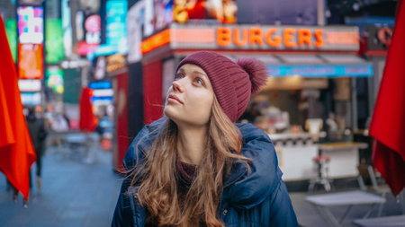 Amazing New York City young people on a sightseeing trip - NEW YORK, UNITED STATES - DECEMBER 4, 2018のeditorial素材