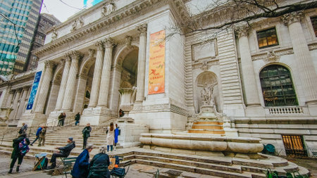 The New York Public Library - NEW YORK, UNITED STATES - DECEMBER 4, 2018のeditorial素材
