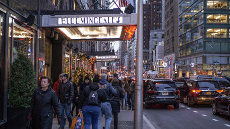 Famous Bloomingdales department store in Manhattan New York - NEのeditorial素材