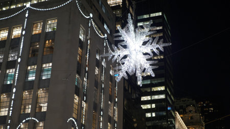Christmas decoration in the streets of New York - NEW YORK, USAのeditorial素材