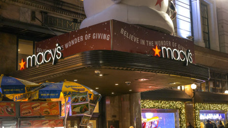 Macys department store in Manhattan - NEW YORK, UNITED STATES - DECEMBER 4, 2018のeditorial素材