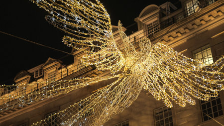 Amazing Christmas decoration at London Regent street - LONDON, ENGLAND - DECEMBER 15, 2018のeditorial素材