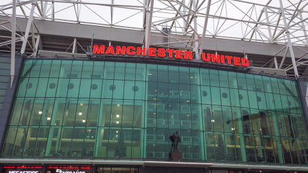 Manchester United football stadium - MANCHESTER / ENGLAND - JANUARY 1, 2019のeditorial素材
