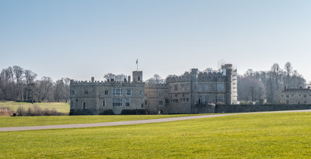 Famous Leeds Castle in England  - KENT, UNITED KINGDOM - FEBRUARY 27, 2019のeditorial素材