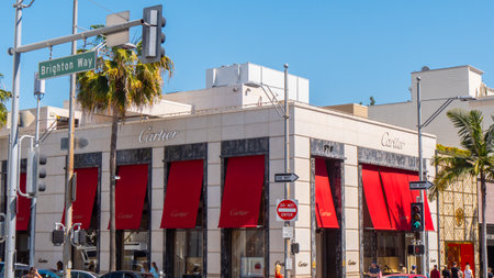 Cartier store at Rodeo Drive in Beverly Hills - CALIFORNIA, USA - MARCH 18, 2019