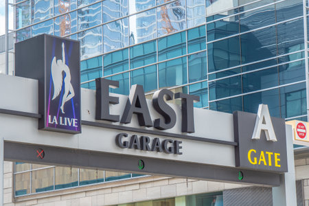 East Garage at Staples Center Los Angeles - CALIFORNIA, USA - MARCH 18, 2019のeditorial素材