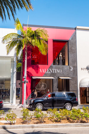Valentino store at Rodeo Drive in Beverly Hills - CALIFORNIA, UNITED STATES - MARCH 18, 2019