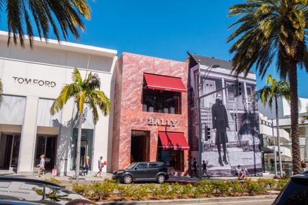 Bally store at Rodeo Drive in Beverly Hills - CALIFORNIA, USA - MARCH 18, 2019のeditorial素材