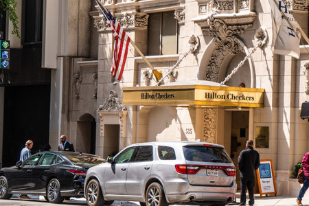 Hilton Checkers at Los Angeles Downtown - CALIFORNIA, USA - MARCH 18, 2019のeditorial素材