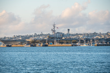 USS Midway museum historic aircraft carrier - CALIFORNIA, USA - MARCH 18, 2019のeditorial素材