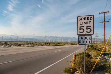 The windmill park of Palm Springs - CALIFORNIA, USA - MARCH 18, 2019
