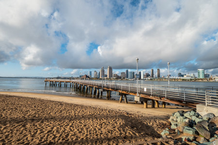Coronado Broadway Pier with Ferry Landing - CALIFORNIA, USA - MARCH 18, 2019