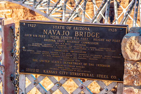 Navajo Bridge in Utah - UTAH, USA - MARCH 20, 2019のeditorial素材