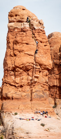 Arches National Park in Utah - UTAH, USA - MARCH 20, 2019のeditorial素材