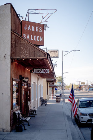 Jakes Western Saloon in the historic village of Lone Pine - LONE PINE CA, USA - MARCH 29, 2019のeditorial素材