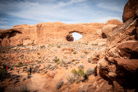 Arches National Park in Utah - UTAH, USA - MARCH 20, 2019のeditorial素材