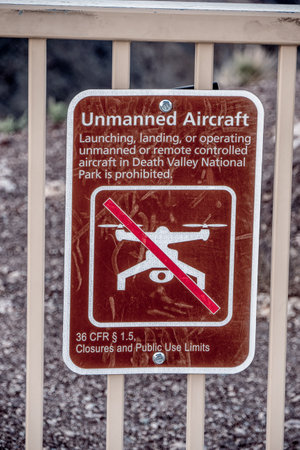 No Drones at Death Valley National Park - DEATH VALLEY, USA - MARCH 29, 2019